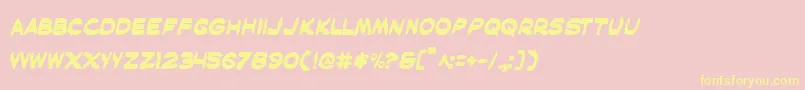 MaskedMarvelBold Font – Yellow Fonts on Pink Background