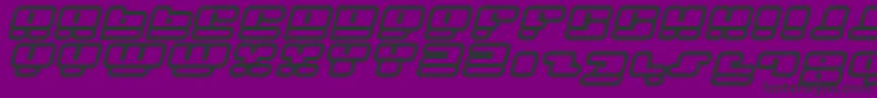 フォントFacePlantHollow2Italic – 紫の背景に黒い文字