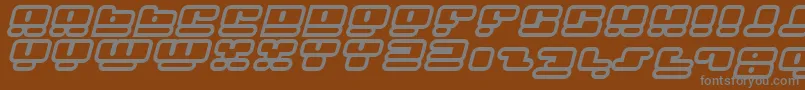 FacePlantHollow2Italic Font – Gray Fonts on Brown Background