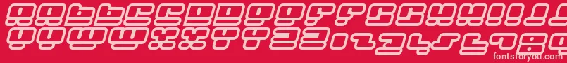 fuente FacePlantHollow2Italic – Fuentes Rosadas Sobre Fondo Rojo