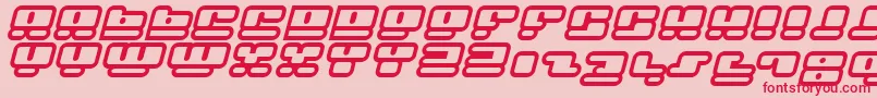 fuente FacePlantHollow2Italic – Fuentes Rojas Sobre Fondo Rosa