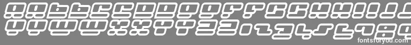 FacePlantHollow2Italic Font – White Fonts on Gray Background