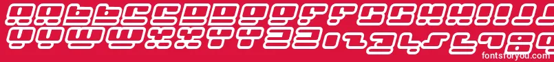 FacePlantHollow2Italic Font – White Fonts on Red Background