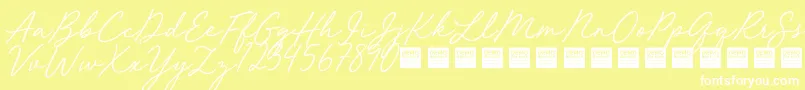 RedVelvetDemo Font – White Fonts on Yellow Background