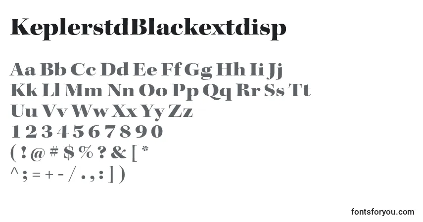 KeplerstdBlackextdisp Font – alphabet, numbers, special characters