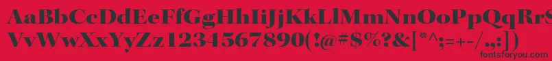 KeplerstdBlackextdisp Font – Black Fonts on Red Background