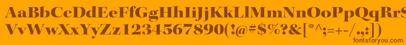 KeplerstdBlackextdisp Font – Brown Fonts on Orange Background