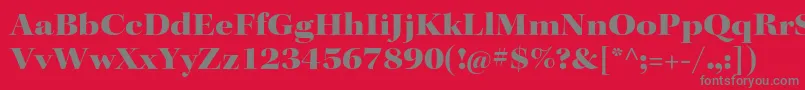 KeplerstdBlackextdisp Font – Gray Fonts on Red Background