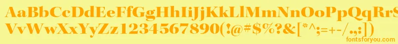 KeplerstdBlackextdisp Font – Orange Fonts on Yellow Background