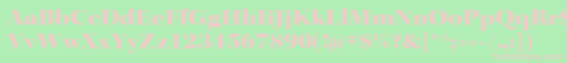 KeplerstdBlackextdisp Font – Pink Fonts on Green Background