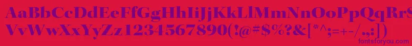 KeplerstdBlackextdisp Font – Purple Fonts on Red Background
