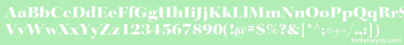 フォントKeplerstdBlackextdisp – 緑の背景に白い文字