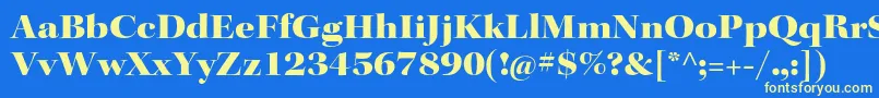 KeplerstdBlackextdisp Font – Yellow Fonts on Blue Background