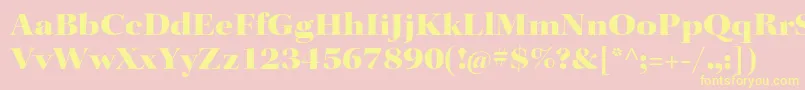 KeplerstdBlackextdisp Font – Yellow Fonts on Pink Background