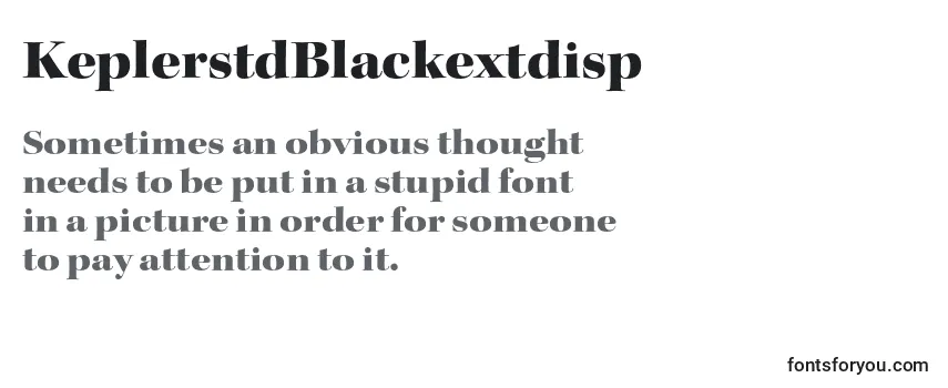 Review of the KeplerstdBlackextdisp Font