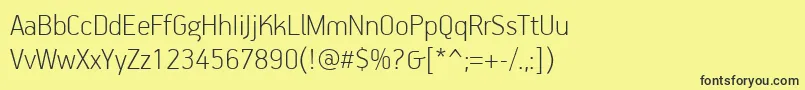 PfhandbookproThin Font – Black Fonts on Yellow Background