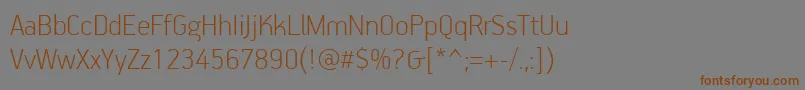 PfhandbookproThin Font – Brown Fonts on Gray Background