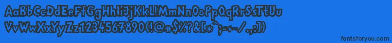 LinotypemegaNormal Font – Black Fonts on Blue Background