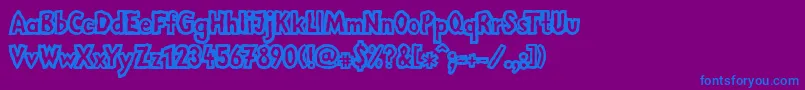 LinotypemegaNormal Font – Blue Fonts on Purple Background