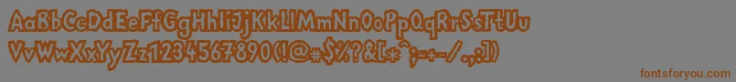 LinotypemegaNormal Font – Brown Fonts on Gray Background