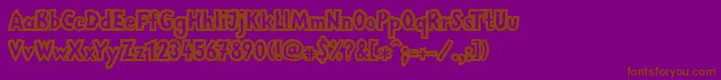 LinotypemegaNormal Font – Brown Fonts on Purple Background
