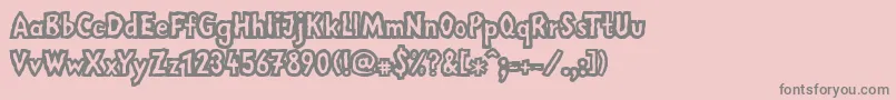 LinotypemegaNormal Font – Gray Fonts on Pink Background