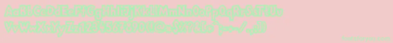 LinotypemegaNormal Font – Green Fonts on Pink Background