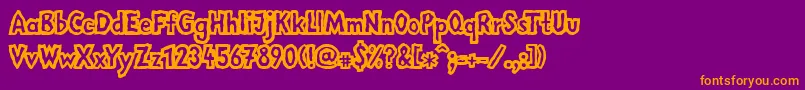 LinotypemegaNormal Font – Orange Fonts on Purple Background