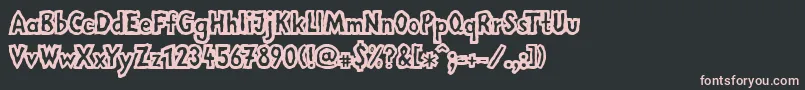 LinotypemegaNormal Font – Pink Fonts on Black Background