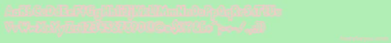 Police LinotypemegaNormal – polices roses sur fond vert