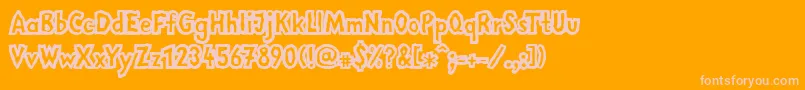LinotypemegaNormal Font – Pink Fonts on Orange Background