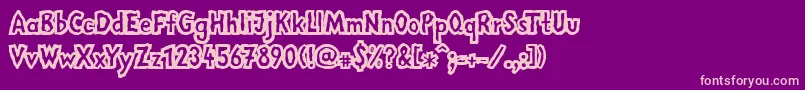 LinotypemegaNormal Font – Pink Fonts on Purple Background