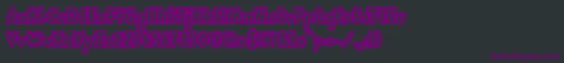 Police LinotypemegaNormal – polices violettes sur fond noir