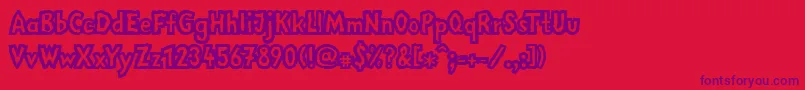 LinotypemegaNormal Font – Purple Fonts on Red Background