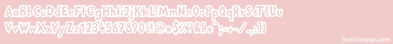 LinotypemegaNormal Font – White Fonts on Pink Background