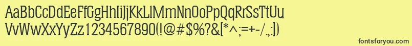 HeliumRegular Font – Black Fonts on Yellow Background