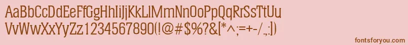 HeliumRegular Font – Brown Fonts on Pink Background