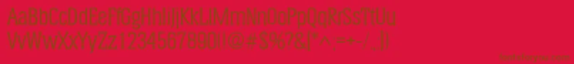 HeliumRegular Font – Brown Fonts on Red Background
