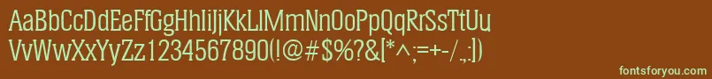 HeliumRegular Font – Green Fonts on Brown Background