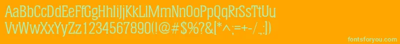 HeliumRegular Font – Green Fonts on Orange Background