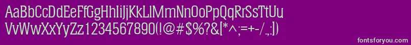 HeliumRegular Font – Green Fonts on Purple Background