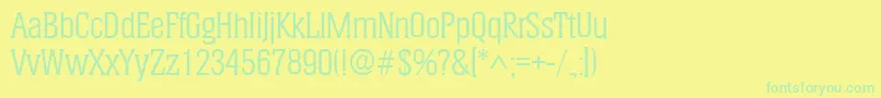 HeliumRegular Font – Green Fonts on Yellow Background