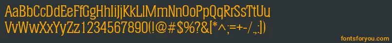 HeliumRegular Font – Orange Fonts on Black Background