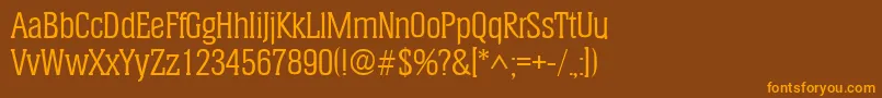 HeliumRegular Font – Orange Fonts on Brown Background