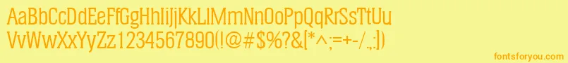 HeliumRegular Font – Orange Fonts on Yellow Background