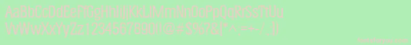 HeliumRegular Font – Pink Fonts on Green Background