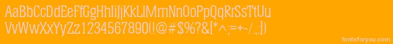 HeliumRegular Font – Pink Fonts on Orange Background
