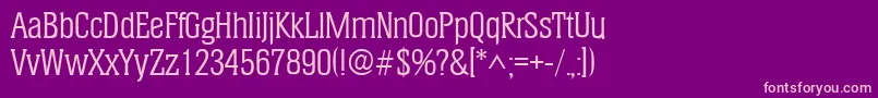 HeliumRegular Font – Pink Fonts on Purple Background