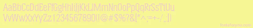 HeliumRegular Font – Pink Fonts on Yellow Background