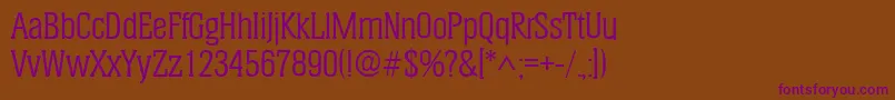 HeliumRegular Font – Purple Fonts on Brown Background